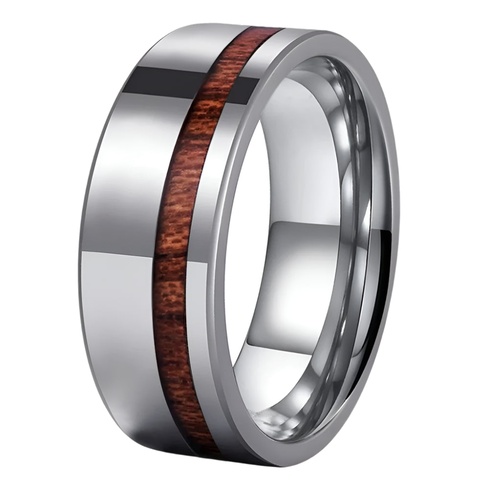 Wood Tungsten Ring
