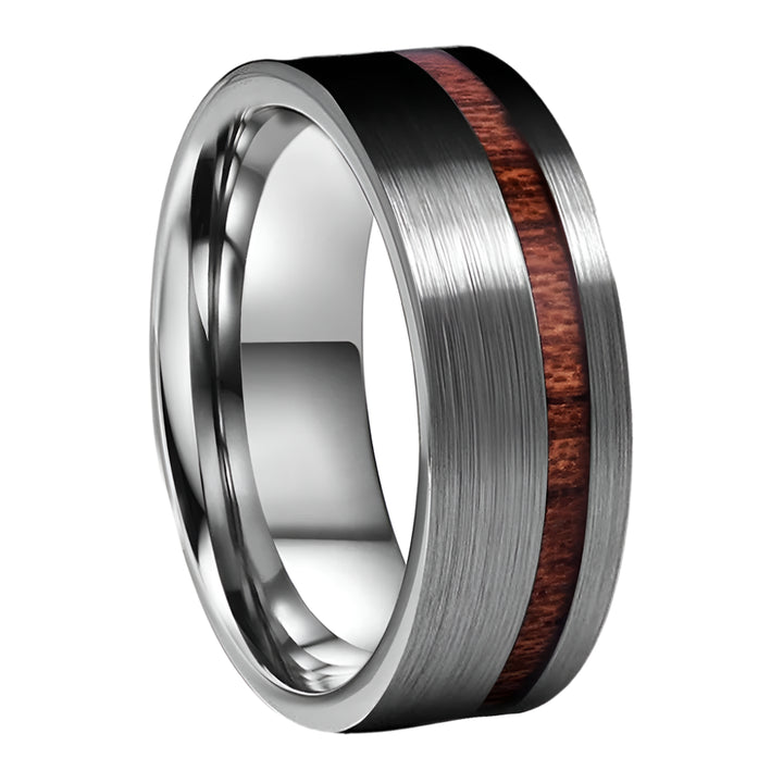 Wood Tungsten Ring 