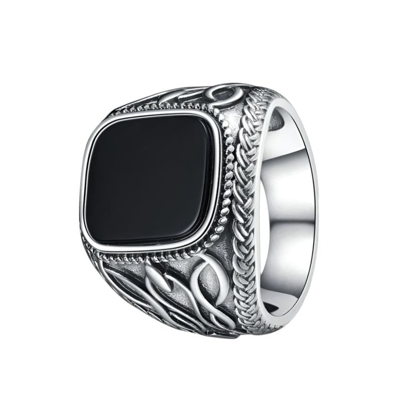 Black Agate Ring