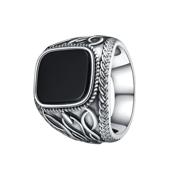 Black Agate Ring