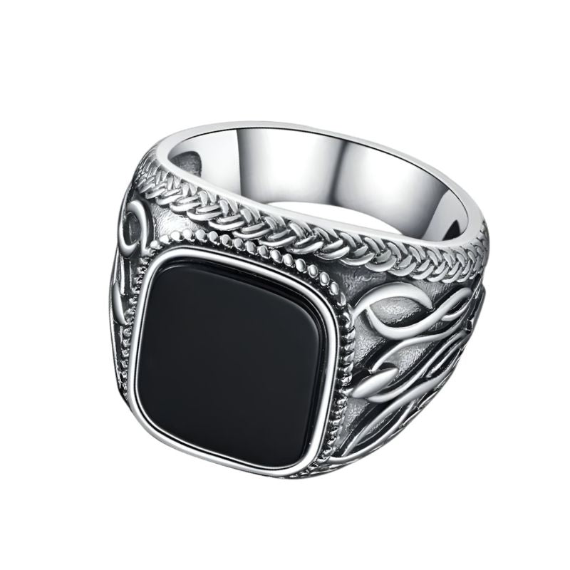 Black Agate Ring