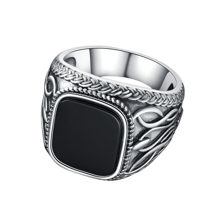 Black Agate Ring