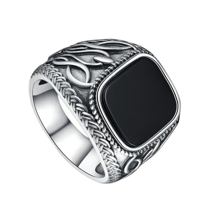 Black Agate Ring