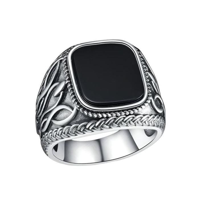 Black Agate Ring