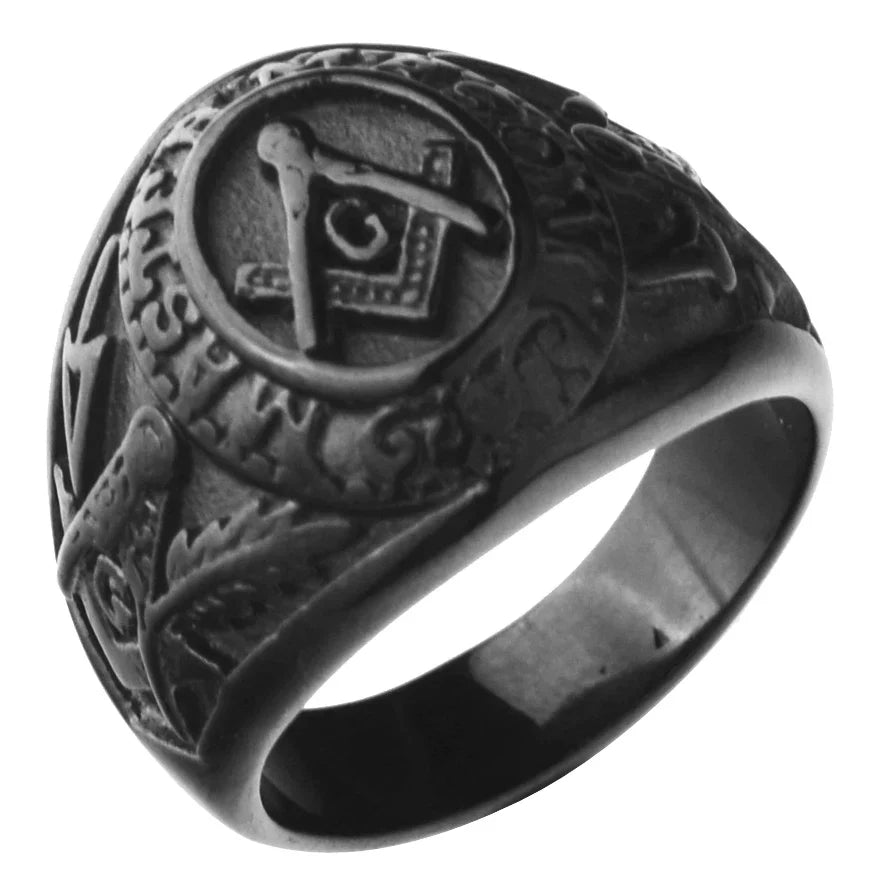 Black Masonic Ring