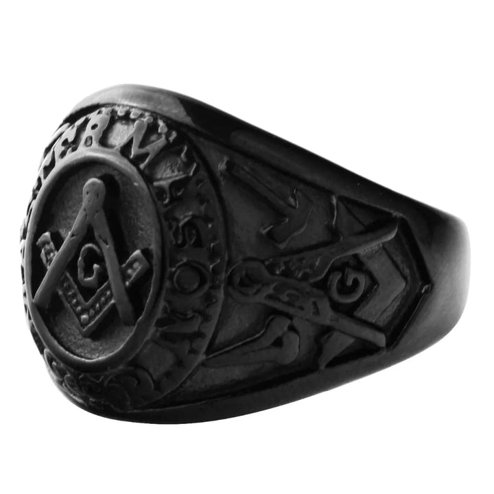 Black Masonic Ring - 15