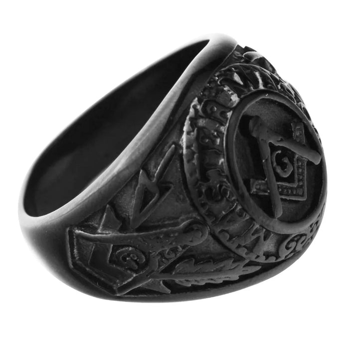 Black Masonic Ring