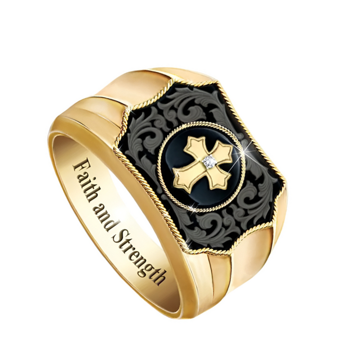 Black Onyx Gold Ring