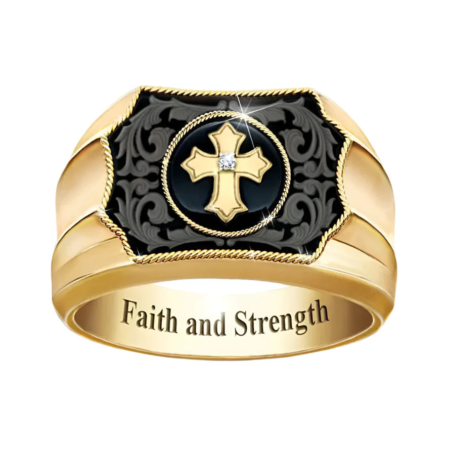Black Onyx Gold Ring - 10