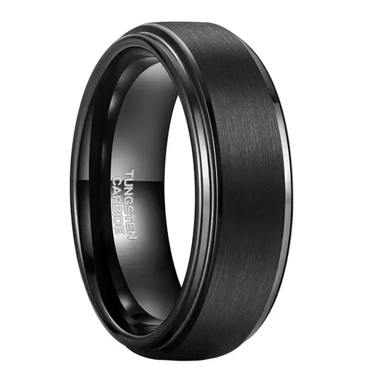 Black Tungsten Carbide Ring - rings