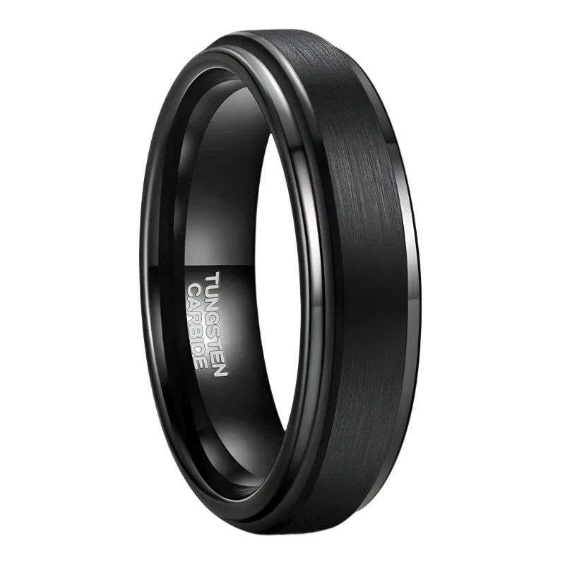 Black Tungsten Wedding Ring - 6mm / 14.5