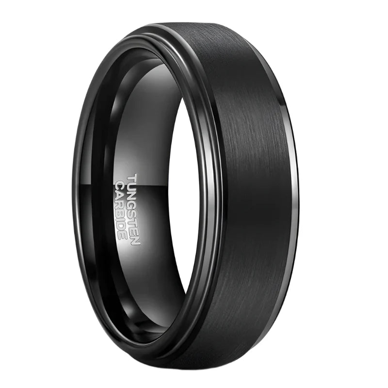 Black Tungsten Wedding Ring - 8mm / 4