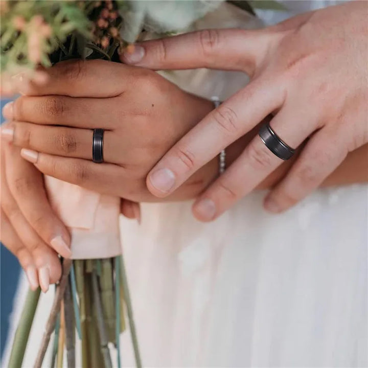 Black Tungsten Wedding Ring