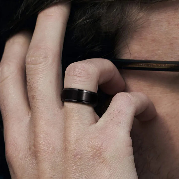 Black Tungsten Wedding Ring