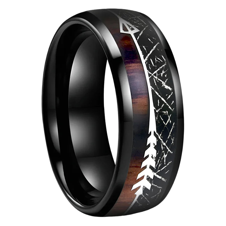 black wood ring