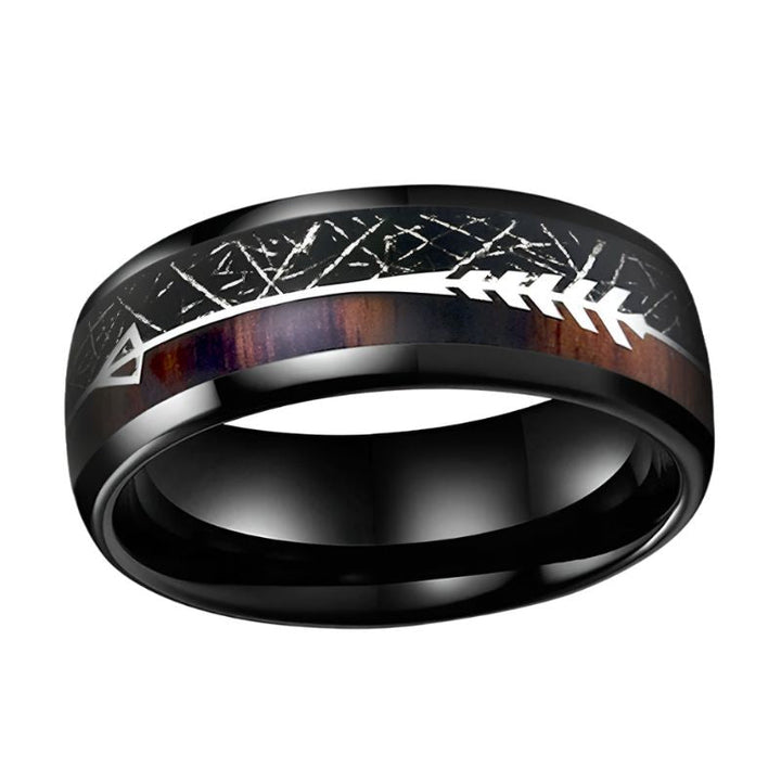 black wood ring