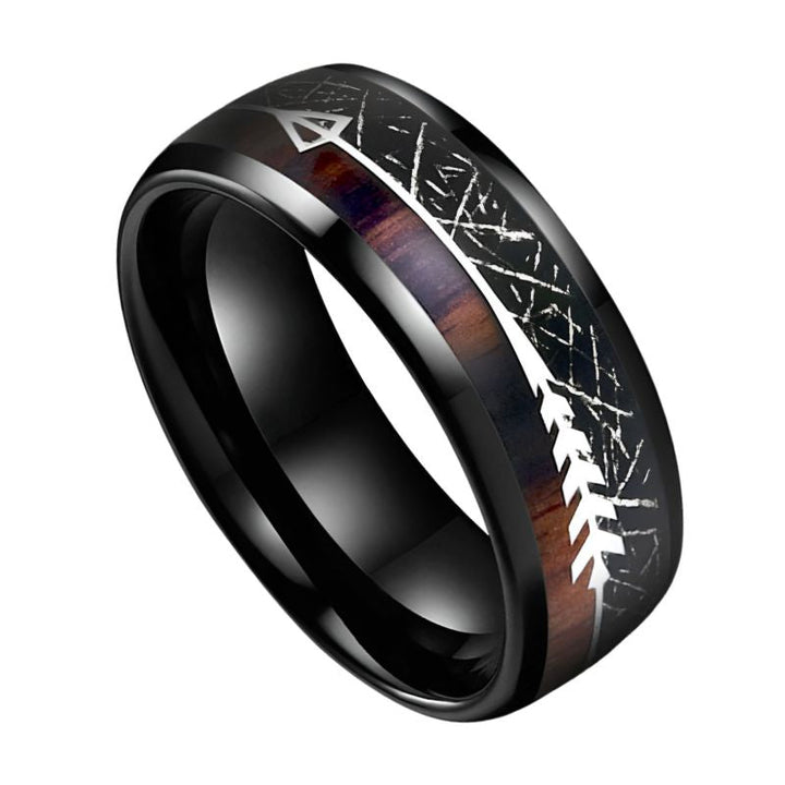 black wood ring