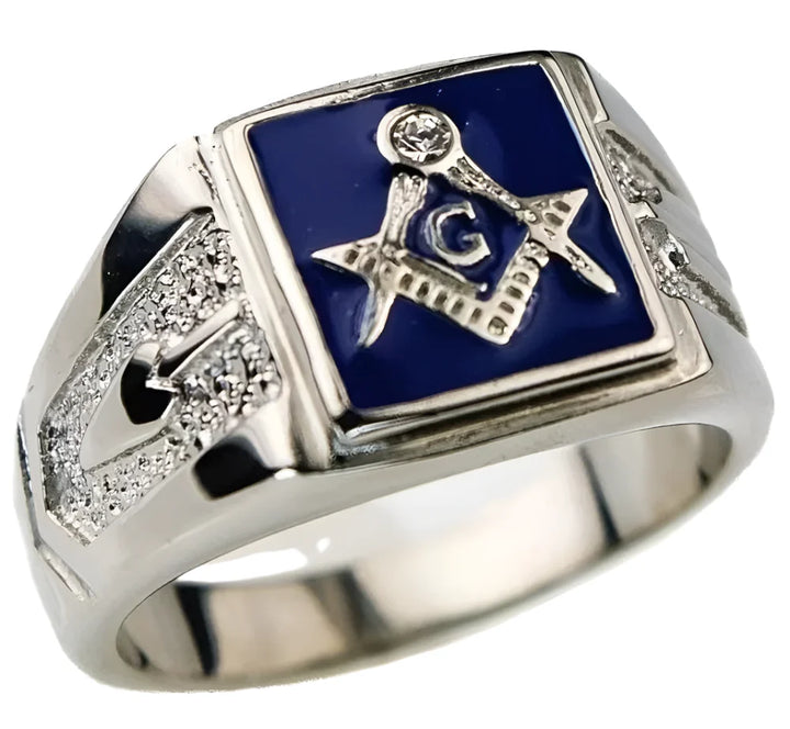 Blue Masonic Ring