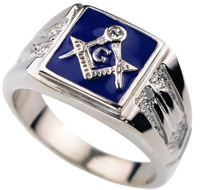 Blue Masonic Ring