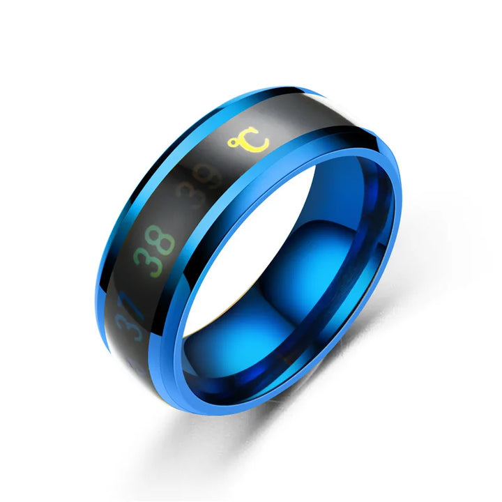 Blue Titanium Ring - 7 / ganwen-Blue