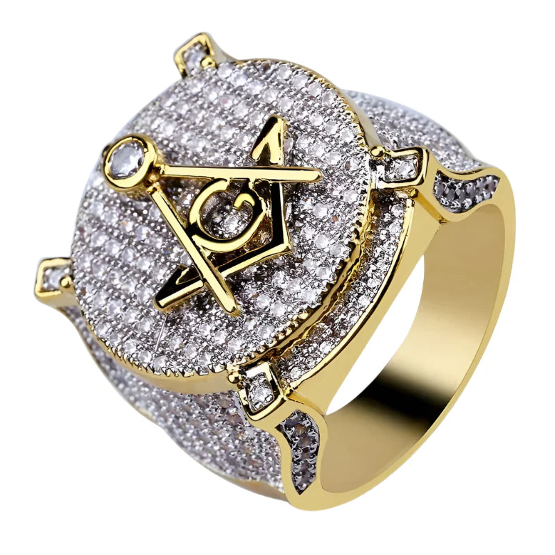 copper masonic ring - 11