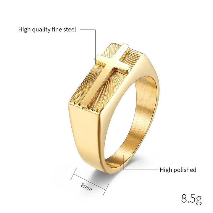 Cross Signet Ring