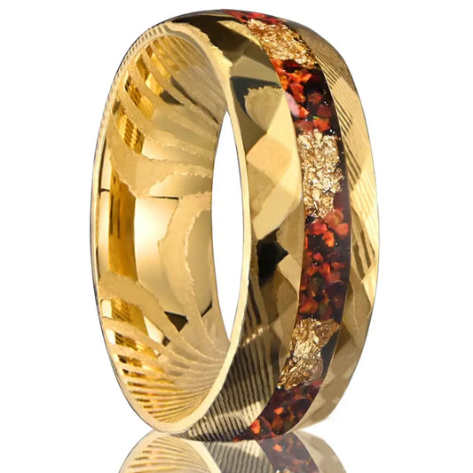 Damascus Gold Ring - 10