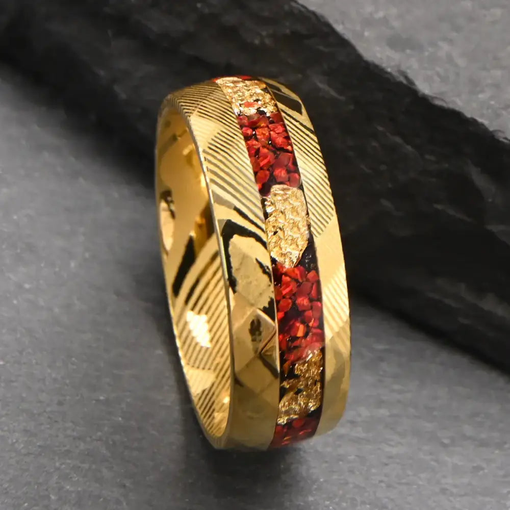 Damascus Gold Ring