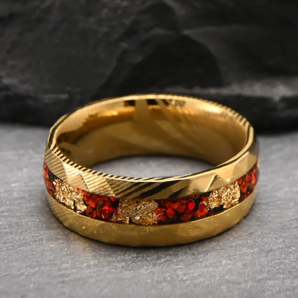 Damascus Gold Ring