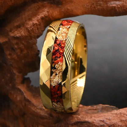 Damascus Gold Ring