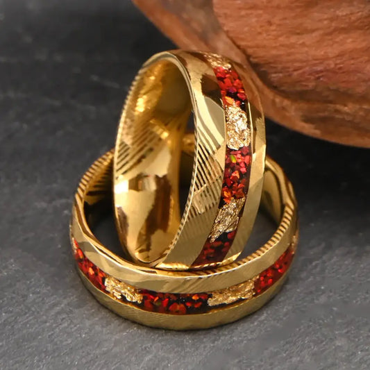 Damascus Gold Ring