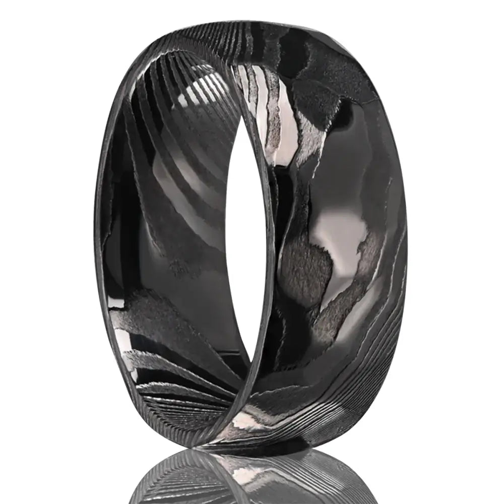 Damascus Gold Wedding Ring - Black / 11.5 - rings