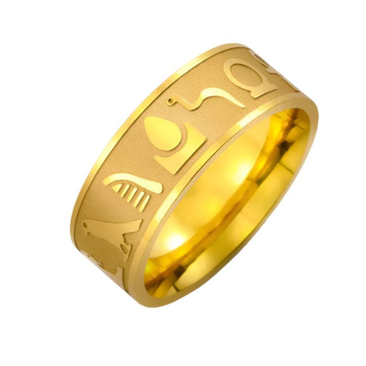 Egyptian Scarab Ring - gold / 13