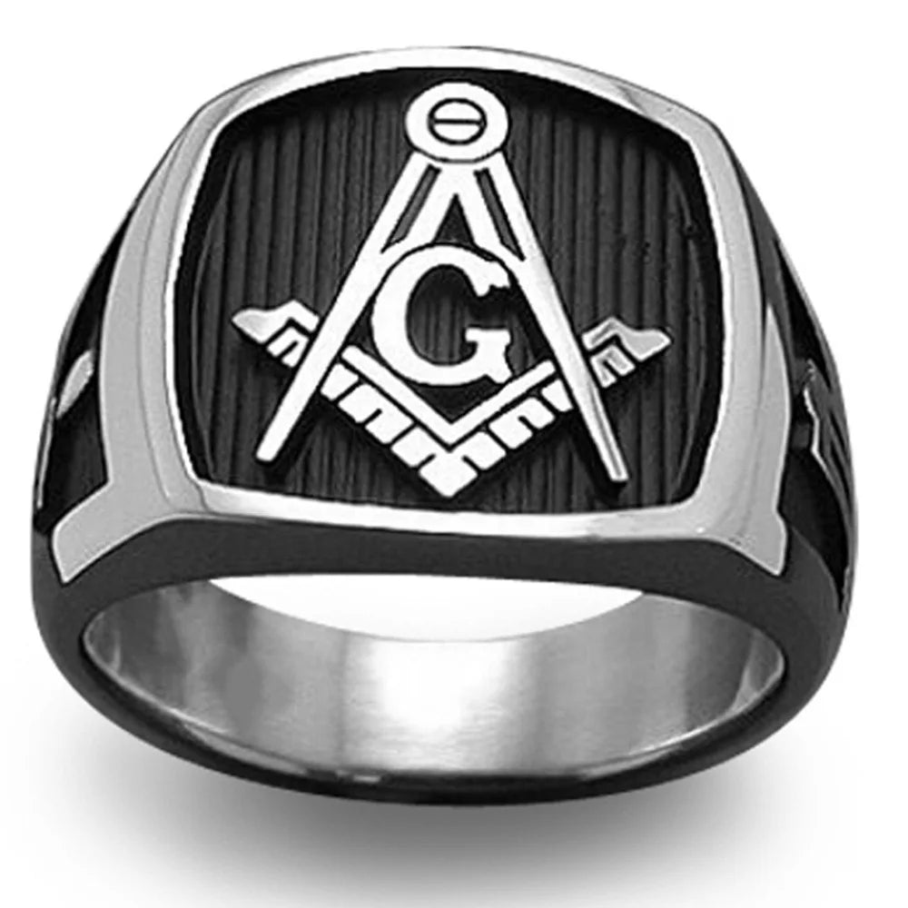 Freemason Silver Masonic Ring - 8