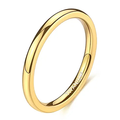 Gold Titanium Ring - 2mm / 4