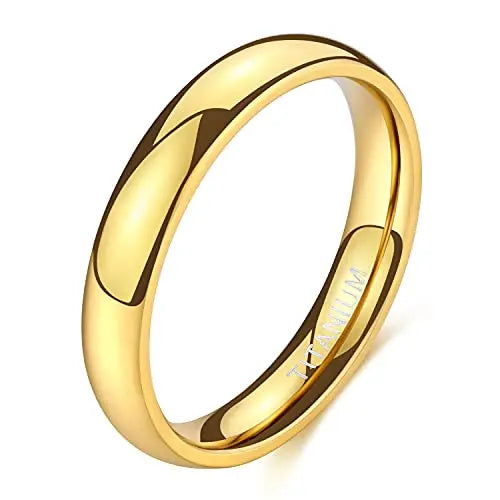 Gold Titanium Ring - 4mm / 4