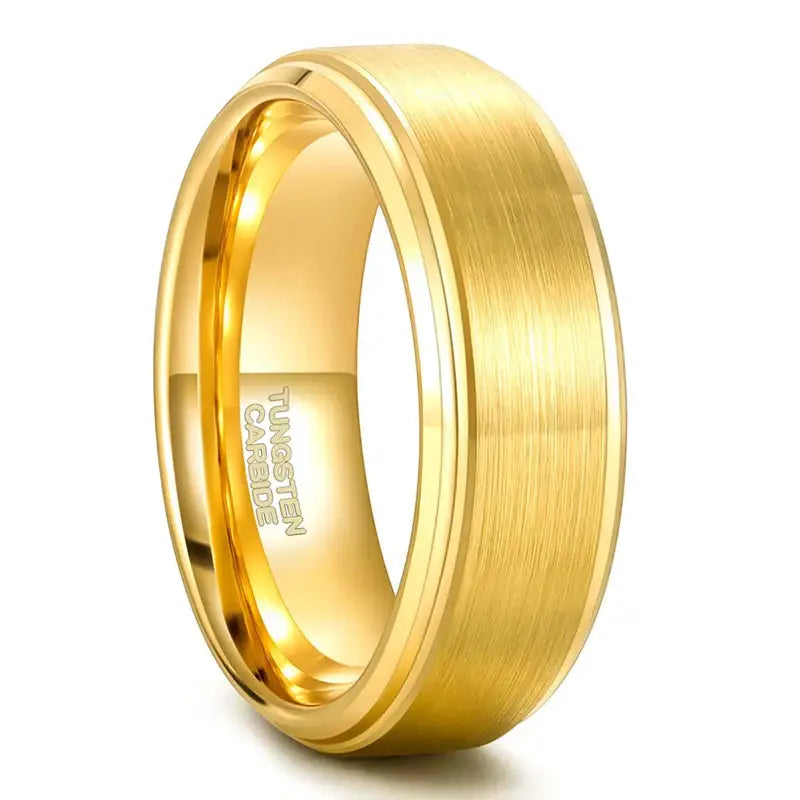 Gold Tungsten Wedding Ring - 8mm / 14 - rings
