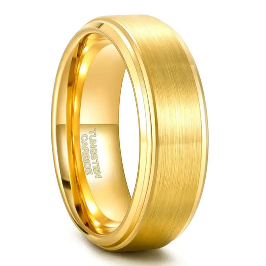 Gold Tungsten Wedding Ring - 8mm / 14 - rings
