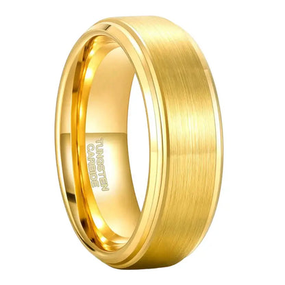 Gold Tungsten Wedding Ring - rings