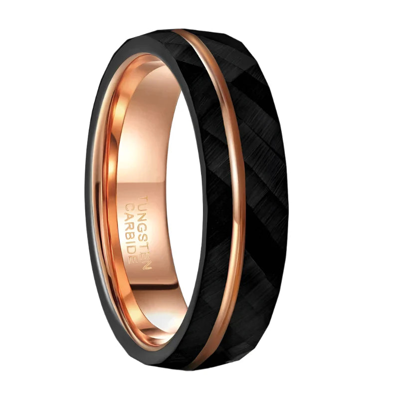 Hammered Tungsten Ring