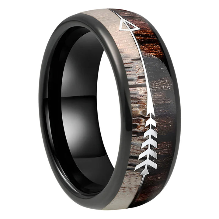 Koa Wood Ring - 8mm Black / 6.5