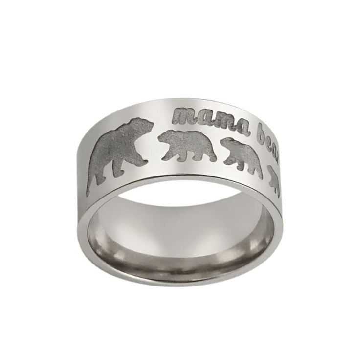 Mama Bear Ring - Steel / 12