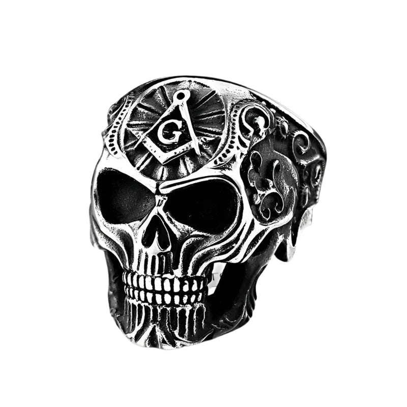 Masonic Skull Ring - 8