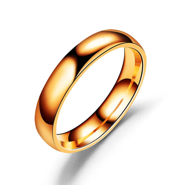 Polished Titanium Ring - Rose Gold / 5