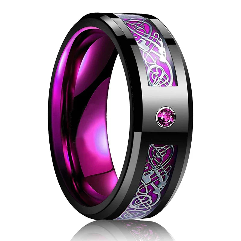 Purple Black Ring - Style 37 / 8