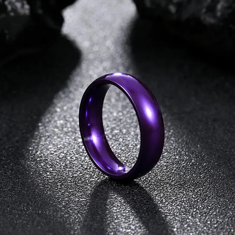 purple titanium wedding band