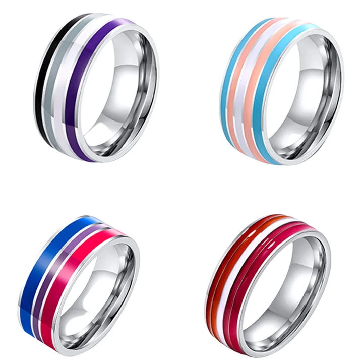Rainbow Titanium Ring