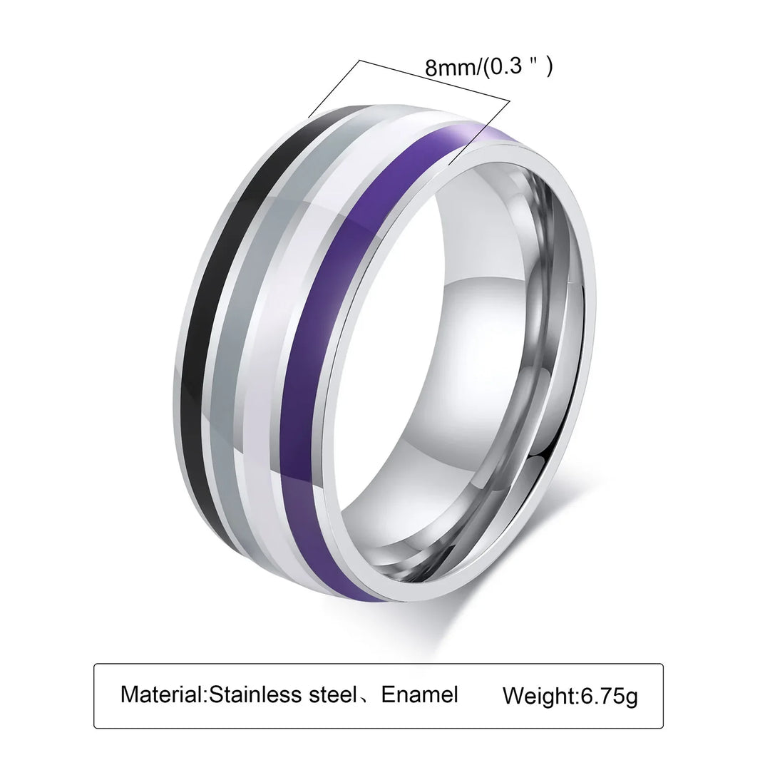 Rainbow Titanium Ring - 11 / 034
