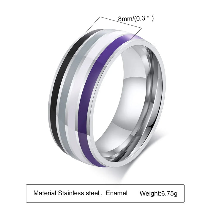 Rainbow Titanium Ring - 11 / 034