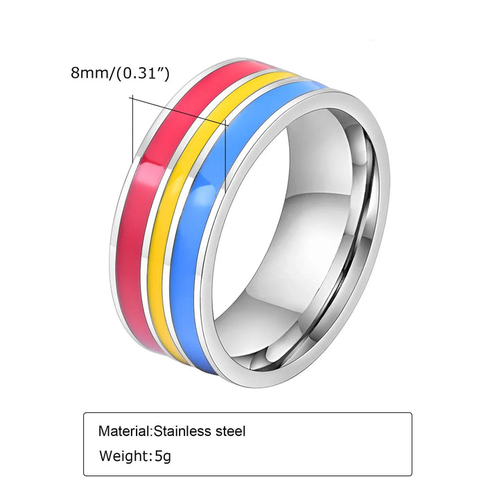 Rainbow Titanium Ring - 11 / 045-1